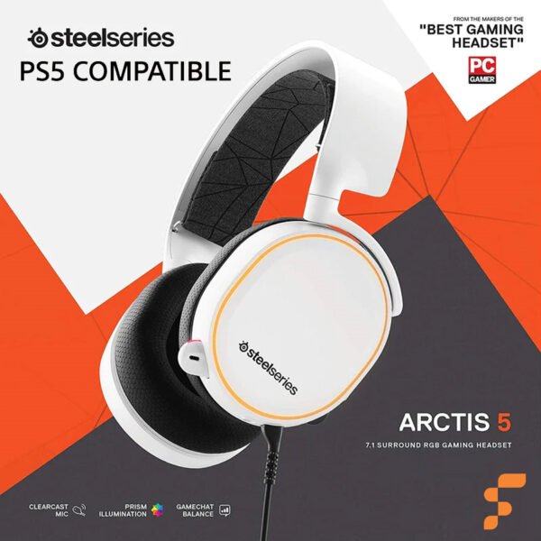 Audífonos SteelSeries Arctis 5 Blancos