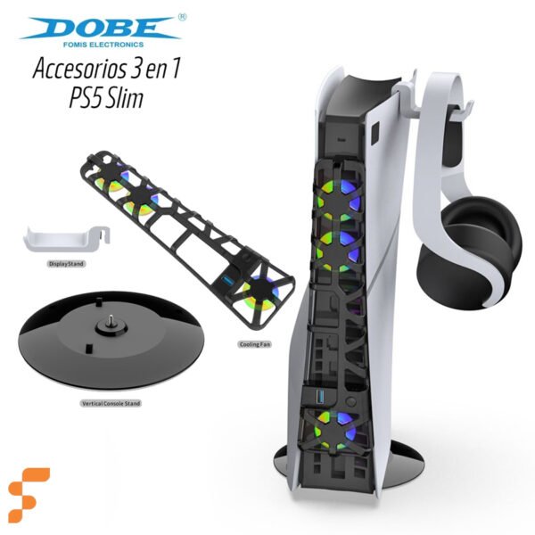 Ventilador 3 en 1 PS5 Slim Dobe