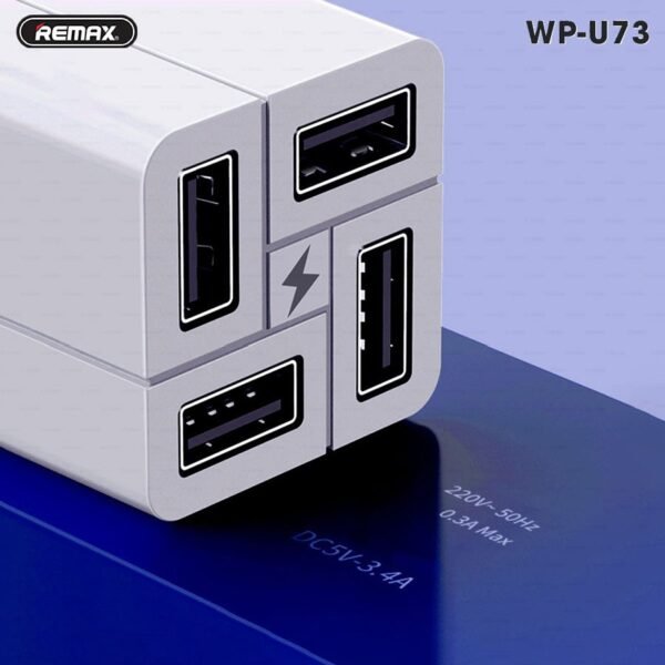 Cubo Cargador 4-USB WK Design WP-U73 17W