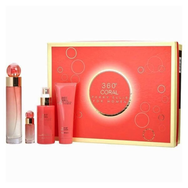 360 Coral Perry Ellis Set 4 Piezas