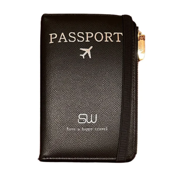 Porta Pasaporte Negro